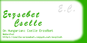 erzsebet cselle business card