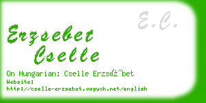 erzsebet cselle business card